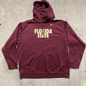 Nike Florida State Seminoles Hoodie Mens 3XL Red Therma Fit Pullover FSU Deion